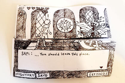 “SAFI CYCLE.” 8.5”x11”, pencil, 2019.