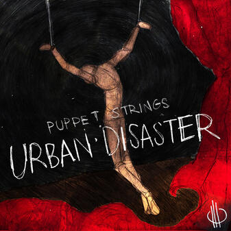 "URBAN DISASTER, PUPPET STRINGS." pencil and digital render, 2019.